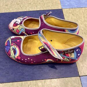 Hot Chocolate Design mary jane shoes with unicorns and rainbows
